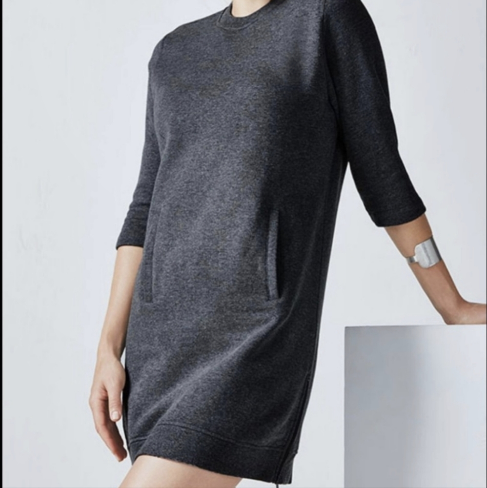 Fabletics Elena Dress, Black Heather, Size M